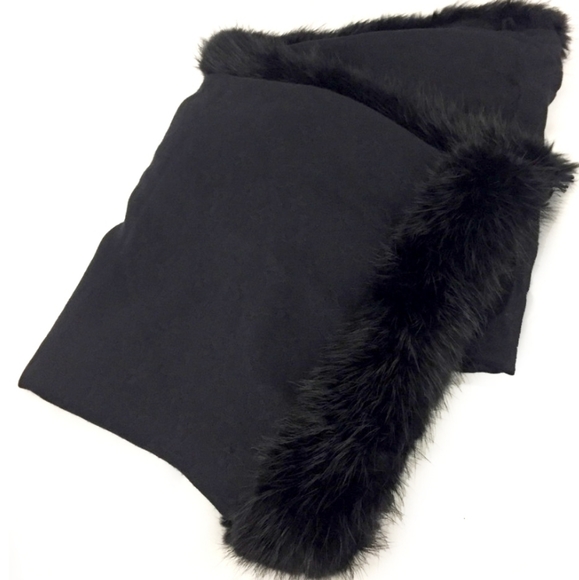 LOUIS VUITTON MONOGRAM SILK WOOL FUR SCARF/81654 - Picture 10 of 13